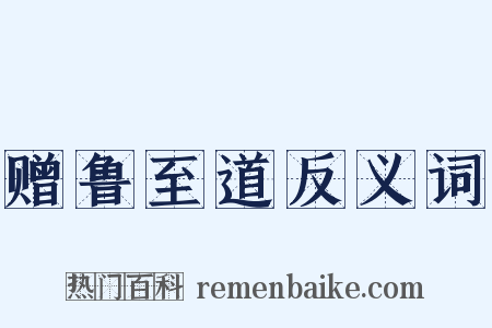 赠鲁至道反义词是什么意思的图片